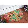 New Colourful Semi Circle Flowery Stylish Doormat &hellip by The Rug House