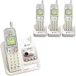 AT&T 5.8GHz Analog Phone Bundle with 4 Handsets - Cream/ Titanium (EL42408)