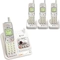 AT&T 5.8GHz Analog Phone Bundle with 4 Handsets - Cream/ Titanium (EL42408)