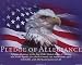 (16x20) Bob Downs Pledge of Allegiance American Flag and Bald Eagle Art Print Poster