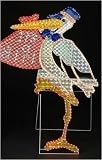 5' Holographic Stork It's A Girl Rope Light Yard Art