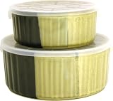 Sango Gold Dust Black Covered Storage Baker Set