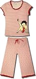 Betty Boop Leg Kick Short-sleeve Capri Pajamas w/polka dots for Women - SALE PRICE