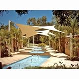 Phoenix 11.5' Square Sun Shade Sail Complete Professional Kit Desert Sand Color