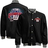NFL New York Giants Super Bowl XLVI Champions 4-Time Champs Wool Jacket - Black (Large)