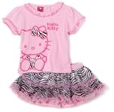 Hello Kitty Baby-girls Infant Zebra Skirt Set