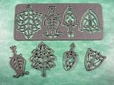 Miniature Clare-Bell Brass 4 Piece Brass Trivets in Black
