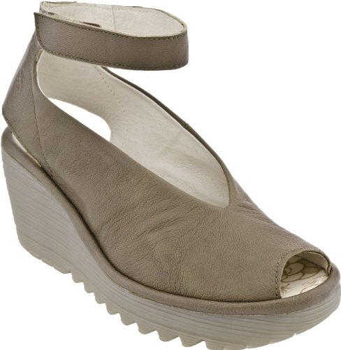 FLY London Women's Yaya Ankle-Strap Sandal,Khaki,39 EU/8 M US