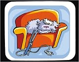 Decorated Mouse Pad with curling, sofa, iron, pet, dog, sleeping