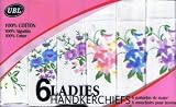 : Printed Cotton Ladies Handkerchiefs 6/Box (CA0014)