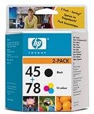HP Original SA308A [ 45, 78 ] High Capacity Black & Colour Cartridge Twin Pack