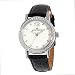 AK Anne Klein Women's 109189MPBK Swarovski Crystal Accented Silver-Tone Black Leather Watch