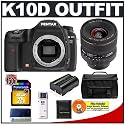 Pentax K10D 10.2 Megapixel Digital SLR Camera Body + Sigma 17-35mm f/2.8-4 EX DG Lens + 2GB SecureDigital Card + Spare Replacement Battery for Pentax D-LI50 + Deluxe Carrying Case