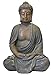 Alpine Corporation Meditating Buddha Statue - Outdoor Decor for Garden, Patio, Deck, Porch - Yard Art Decoration