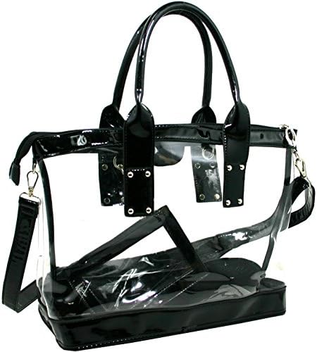 Clear See Through Transparent Purse Handbag For Women - Black