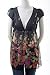 Jump V-Neck Empire Waist Floral Chiffon Babydoll Tunic Top