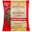 Erin Baker's Breakfast Cookies, Chocolate Chunk Raisin, 3-Ounce Individually Wrapped Cookies (Pack of 12)