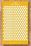 Original Acupressure Mat in a Unique Gift Box (organic cotton EARTH spike acumat with cotton carry bag)(Yellow)