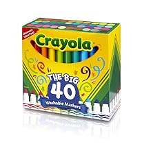 Crayola 58-7858 Ultra-Clean Washable Broad Line Markers, 40-Count
