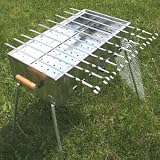 Produkt-Bild: Mangal Grill MEGA aus Edelstahl + 10 Spie&szlig;e