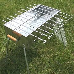 Mangal Grill MEGA aus Edelstahl + 10 Spie�e