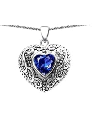 Original Star K (tm) Bali Style Puffed 7mm Heart Hand Finished Pendant