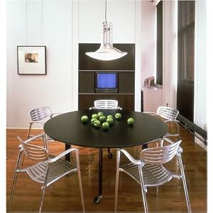 Knoll D'Urso Round Table Dining Series D'Urso Round Dining Table with Toledo Stacking Chairs