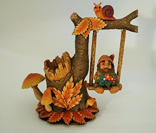 Unique One of a Kind Russian Woodcarved Statue -Pens Holder" Gnome" 9" Tall