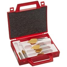 Magafor S4822 Series Cobalt Steel Single-End Countersink Set, TiN Coating, Single Flute, 60 Degrees, Round Shank