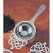Decorative Pattern Silver Plated Tea Strainer with Handle and Drip Bowl