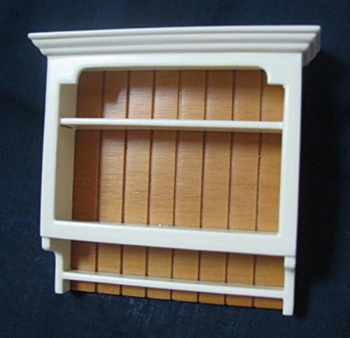 Dollhouse Miniature Country Wall Shelf in Cream White