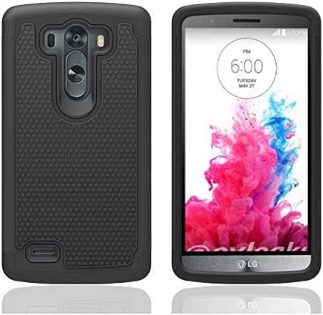 Hybrid Dual Layer Armor Defender Full Body Protection Case Cover for LG G3 (Black)
