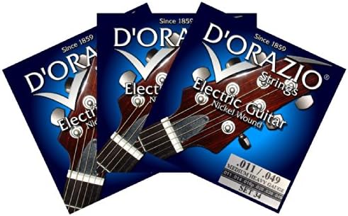 D'Orazio Strings-SET 34 Electric Guitar Strings 011 3Pack
