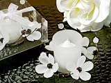Black & White Crystals Flower Candle Holder - Set of 24