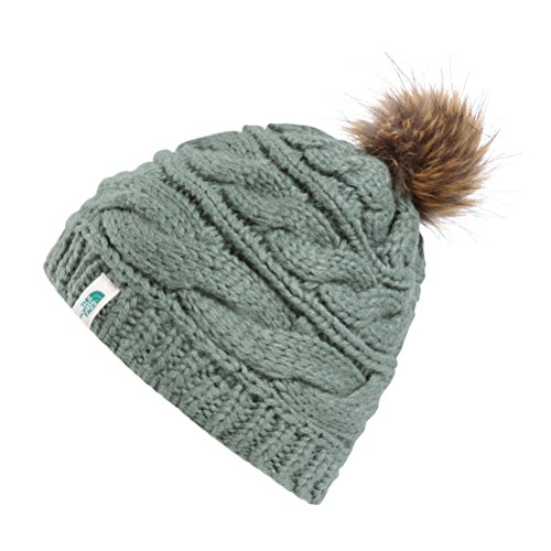 The North Face Triple Cable Fur Pom Beanie