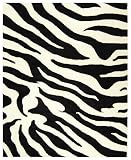 Safavieh Soho Collection SOH717A Handmade New Zealand Wool Round Area Rug, 8-Feet, Black and White