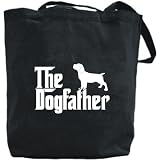 Canvas Tote Bag Black  The Dogfather Cane Corso  Dog