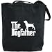Canvas Tote Bag Black  The Dogfather Cane Corso  Dog
