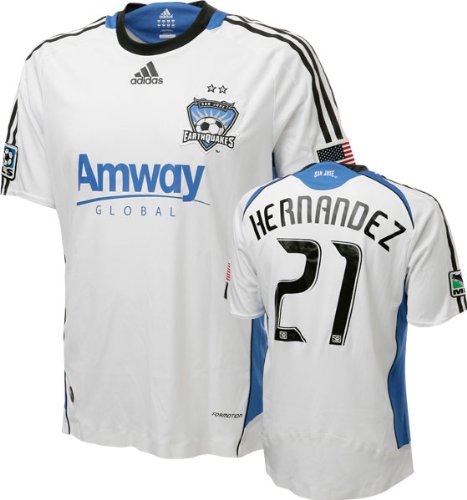 Jason Hernandez 2009 Game Used Jersey: San Jose Earthquakes #21 Short Sleeve Away Jersey Jason Hernandez 2009 Game Used Jersey: San Jose Earthquakes #21 Short Sleeve Away Jersey