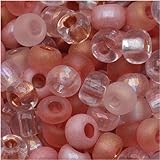 Czech Seed Beads 8/0 "Rose Garden" Mix Pink (1 Ounce)