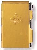 Flip Notes Metal Notepad w/ Pen - Fleur De Lis Gold