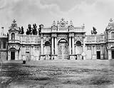 1860~1890 photo Constantinople. Gate of Beshiktash palace Vintage Black & White Photograph