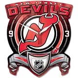 NHL 13" High Def Plaque Clock - New Jersey Devils