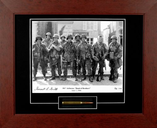 Century Collection Band Of Brothers Autographed Framed Photograph with Bullet Relic