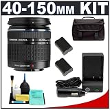 Olympus Zuiko 40-150mm f/4.0-5.6 Digital Lens + (2) BLM-1 Battery Packs + Gadget Bag + Accessory Kit for Olympus E-3, E-1, Evolt E-300, E-330, E-500, E-510 and E-520 Digital SLR Cameras