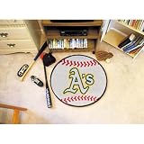 Oakland Athletics MLB "Baseball" Round Floor Mat (29")