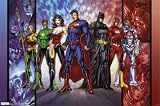 Justice League Group Art Print Poster - 22x34 Poster Print, 34x22