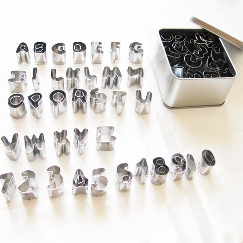 37pc alphabet & number cutters for cake decorating, cake craft, sugarcraft, icing, marzipan - TribalSensationTM
