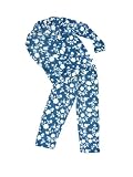 Nicole Miller New York Women's Pajama Set Blue Floral Medium