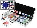 Premium 500 Real Clay No Metal Insert 11.5 gram Crown Wheatear Poker Chips Set, w/6 Dealer Buttons, 5 Unique Poker Dice & 2 Decks of Cards